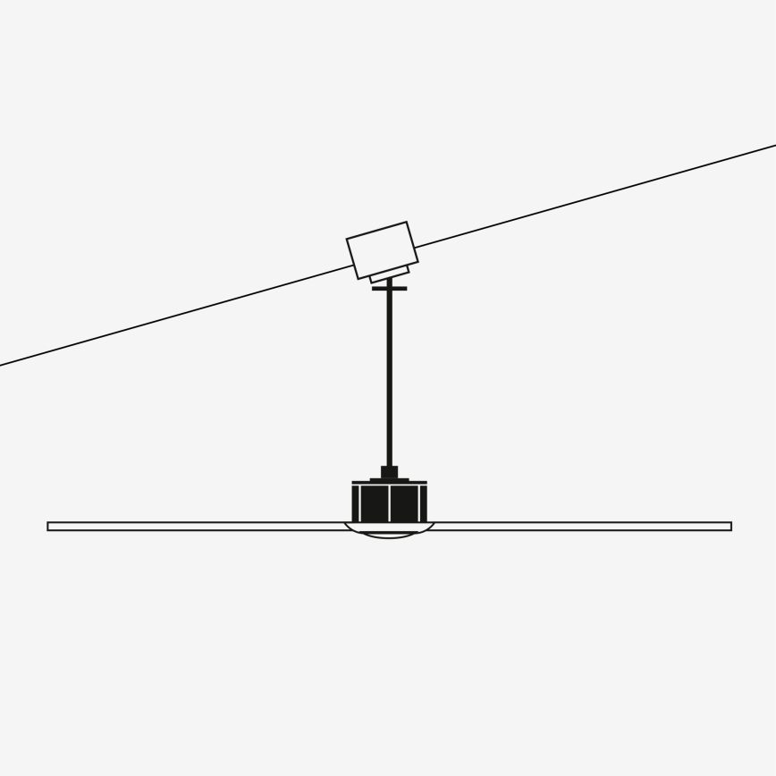 FARO 33465A - Plafondventilator ANDROS XL mat chroom d. 213 cm + afstandsbediening