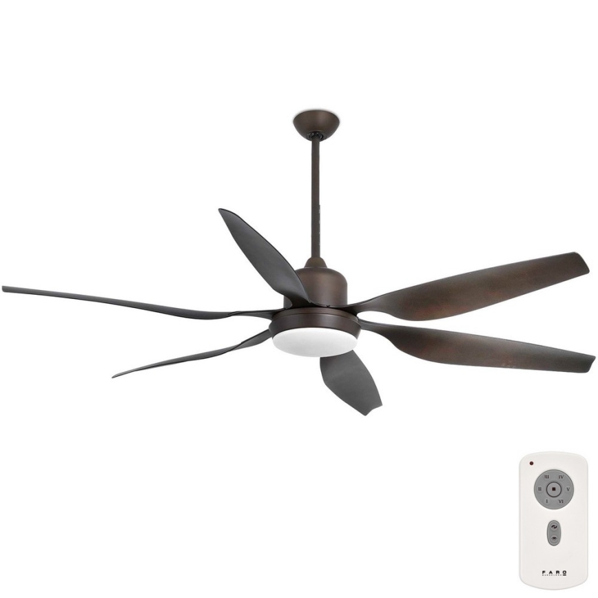 FARO 33466A - Ventilateur de plafond TILOS 2xE27/15W/230V wenge + télécommande