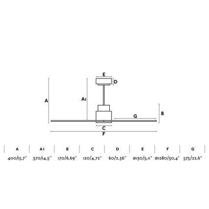 FARO 33478 - Plafondventilator NASSAU d. 128 cm + afstandsbediening