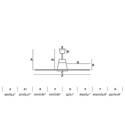 FARO 33490 - Plafondventilator TYPHOON IP44 bruin + afstandsbediening
