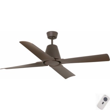 FARO 33490 - Ventilateur de plafond TYPHOON IP44 marron + télécommande