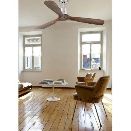 FARO 33516DC - Ventilateur de plafond LANTAU noir/marron d. 132 cm + télécommande