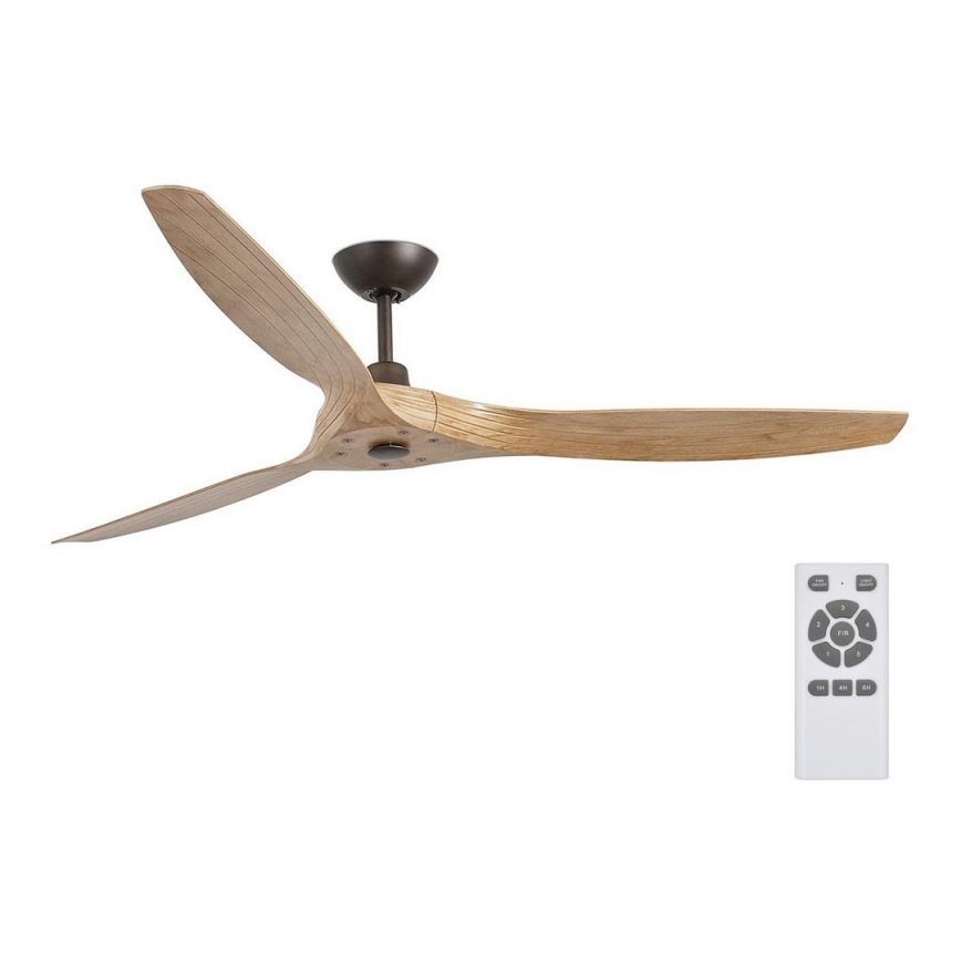 FARO 33519 - Plafondventilator MOREA bruin d. 152 cm + afstandsbediening