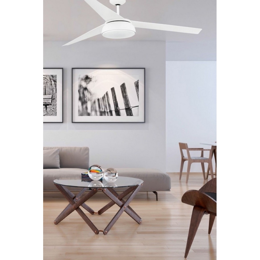 FARO 33549 - Ventilateur de plafond à intensité variable VULCANO LED/25W/230V blanc d. 152 cm + télécommande