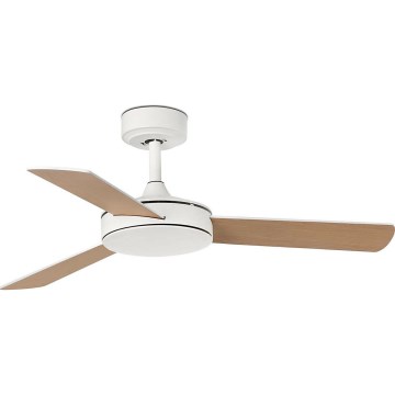 FARO 33603DCWT - Ventilateur de plafond MINI MALLORCA S marron/blanc d. 106 cm Wi-Fi Tuya + Télécommande