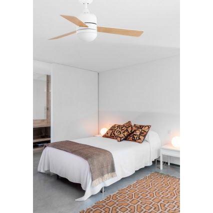 FARO 33606 - Ventilateur de plafond CEBU 2xE14/8W/230V blanc/marron