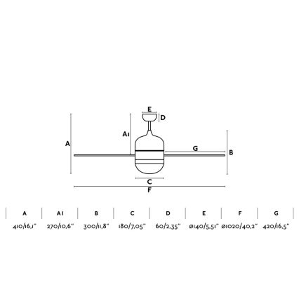 FARO 33606 - Ventilateur de plafond CEBU 2xE14/8W/230V blanc/marron