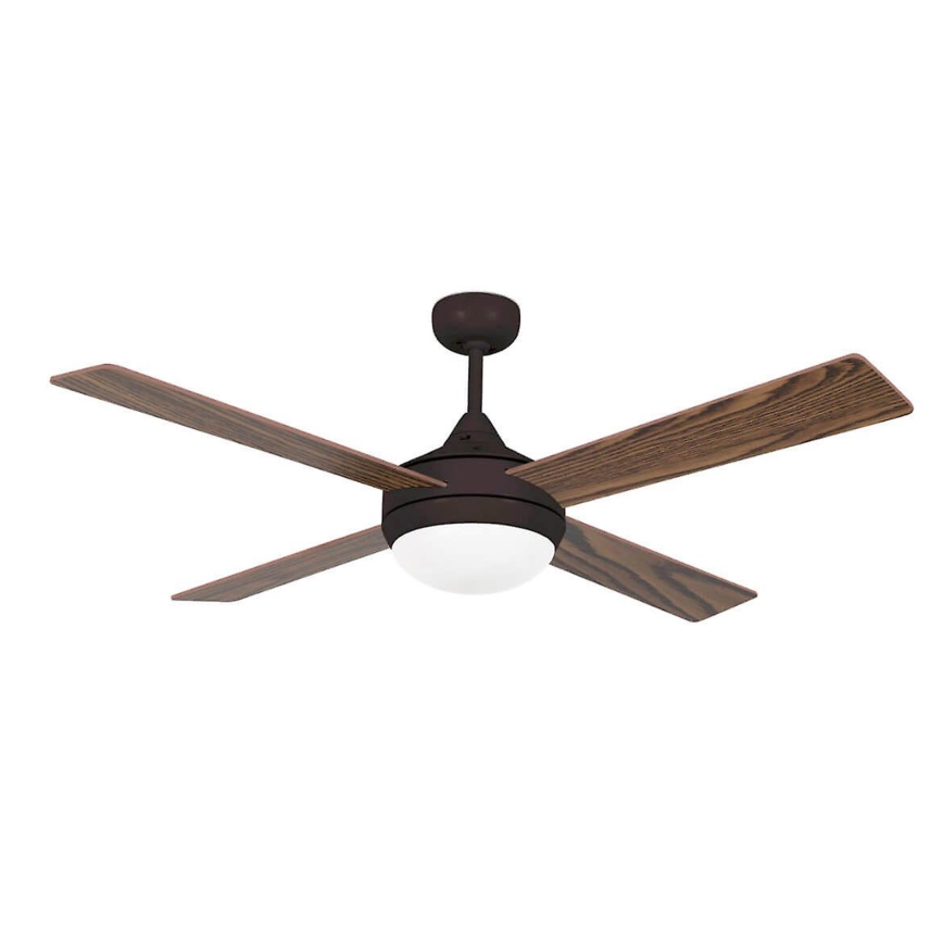 FARO 33702 - Ventilateur de plafond ICARIA avec télécommande 2xE27/20W/230V marron d. 132 cm + Télécommande