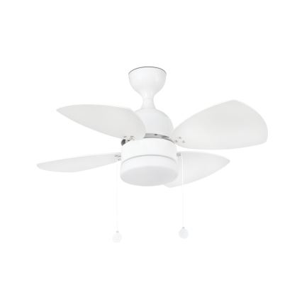 FARO 33704 - Ventilateur de plafond MEDITERRÁNEO 1xE14/8W/230V blanc/marron