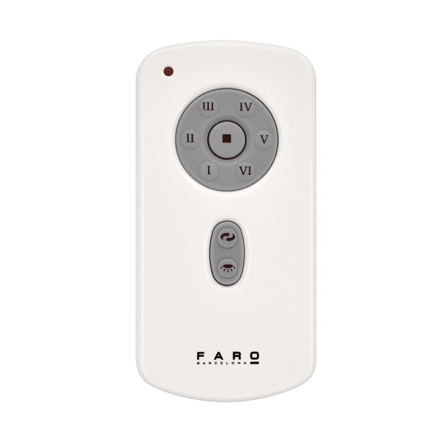 FARO 33722 - Ventilateur de plafond NU LED/18W/230V blanc d. 132 cm + télécommande