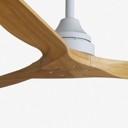 FARO 33728DC - Plafondventilator ALO L hout/wit d. 152 cm + afstandsbediening