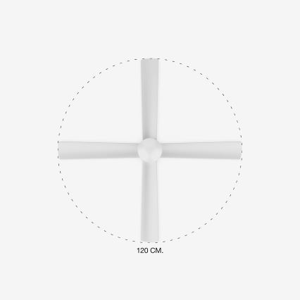 FARO 33756 - Ventilateur de plafond FRASER LED/16W/230V blanc d. 120 cm + télécommande