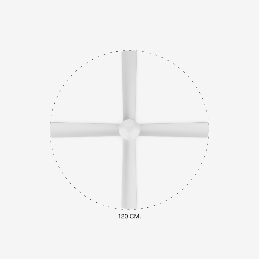 FARO 33756 - Ventilateur de plafond FRASER LED/16W/230V blanc d. 120 cm + télécommande