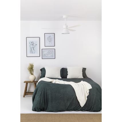 FARO 33760WT-22 - Ventilateur de plafond à intensité variable AMELIA L CONE LED/20W/230V 2700/3500/5000K blanc d. 132 cm Wi-Fi Tuya + Télécommande