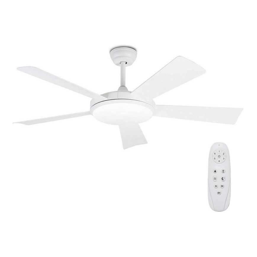 FARO 33803 - Ventilateur de plafond SAONA LED/24W/230V blanc d. 132 cm + télécommande