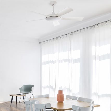 FARO 33803 - Ventilateur de plafond SAONA LED/24W/230V blanc d. 132 cm + télécommande