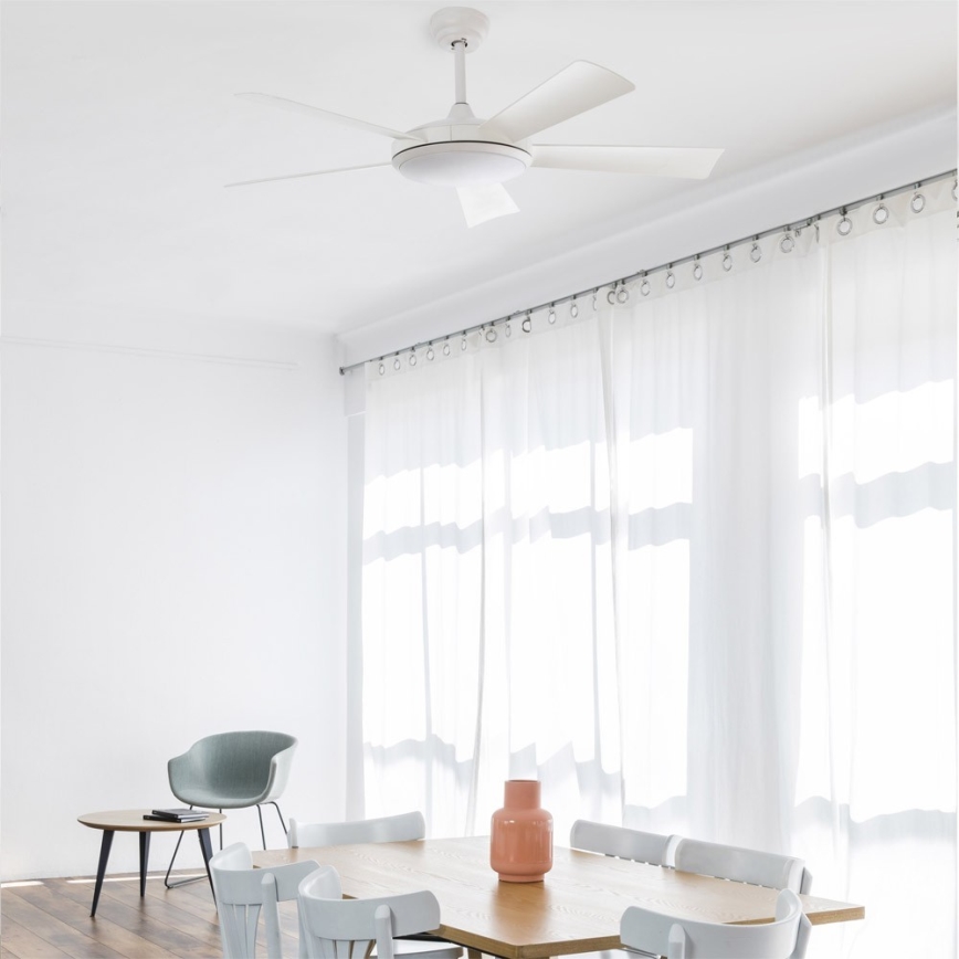 FARO 33803 - Ventilateur de plafond SAONA LED/24W/230V blanc d. 132 cm + télécommande