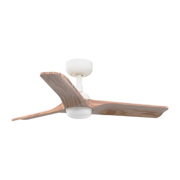 FARO 33805-1TW - LED dimbare plafondventilator HEYWOOD S LED/10W/230V 2700/4000/6000K hout/wit diameter 90 cm + afstandsbediening