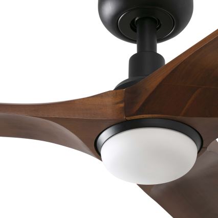 FARO 33806WT-1TW - Ventilateur de plafond LED dimmable HEYWOOD S LED/10W/230V 2700/4000/6000K bois/noir Ø 90 cm Wi-Fi Tuya + télécommande