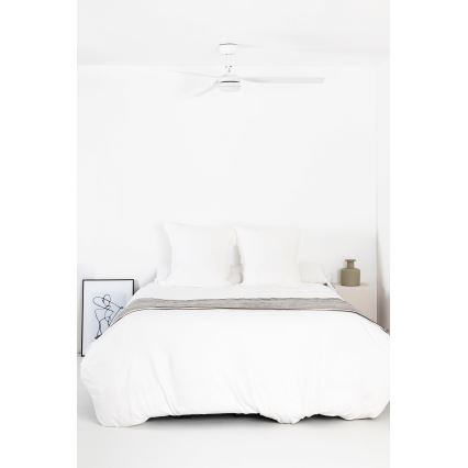 FARO 33814WT-20 - Ventilateur de plafond LED dimmable PUNT M LED/18W/230V 2700/3000/4000K blanc Ø 132 cm Wi-Fi Tuya + télécommande