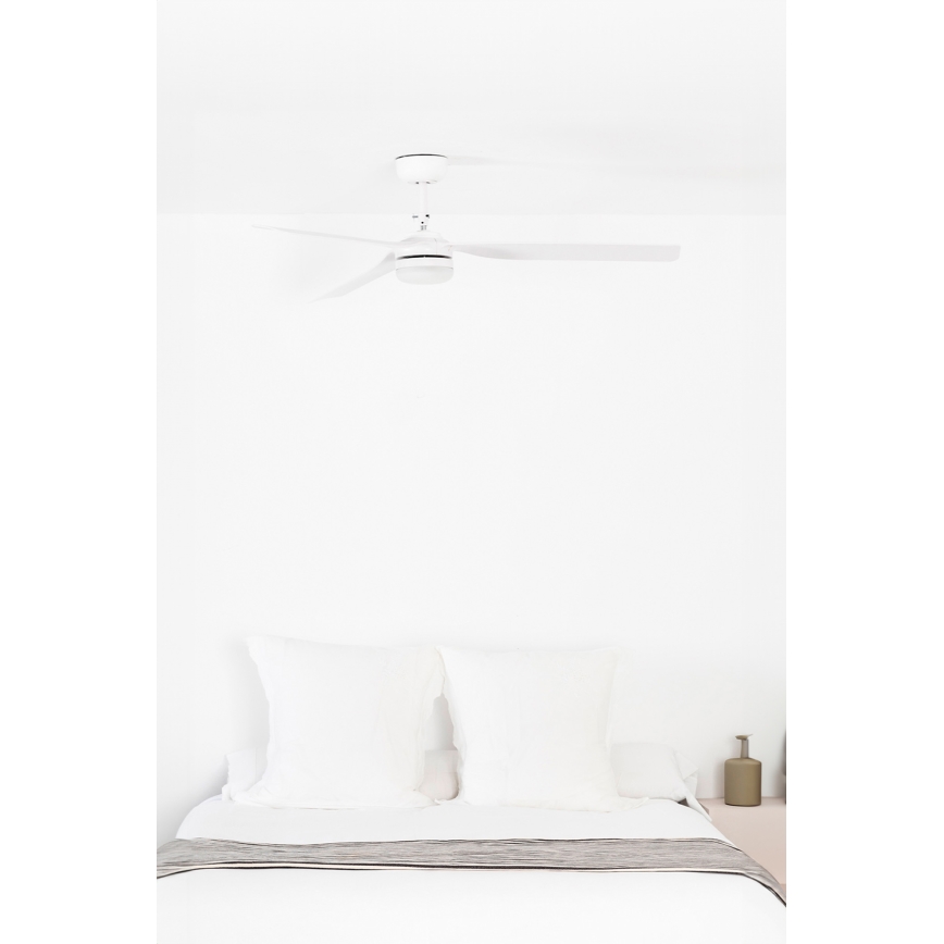 FARO 33814WT1S - LED dimbare plafondventilator PUNT M LED/18W/230V 2700/3000/4000K Ø 132 cm wit Wi‑Fi Tuya + afstandsbediening