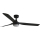 FARO 33815WT1S - Ventilateur de plafond LED dimmable PUNT M - 18 W, 230 V, 2700/3000/4000 K, Ø 132 cm, noir, Wi‑Fi Tuya + télécommande