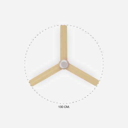 FARO 33816-20 - Ventilateur de plafond PUNT LED/18W/230V Wi-Fi marron/noir + télécommande