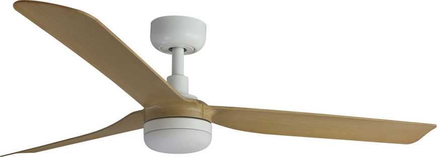 FARO 33816WT-20 - Ventilateur de plafond à intensité variable PUNT M LED/18W/230V marron/blanc d. 132 cm Wi-Fi Tuya + Télécommande