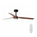 FARO 33817-21 - Ventilateur de plafond PUNT LED/24W/230V 3000/4000/6500K marron/noir + télécommande