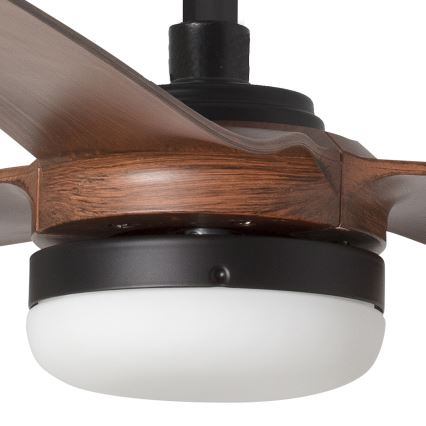 FARO 33817WT-21 - Dimbare LED-plafondventilator PUNT M LED/18W/230V bruin/zwart Ø 132 cm Wi-Fi Tuya + afstandsbediening