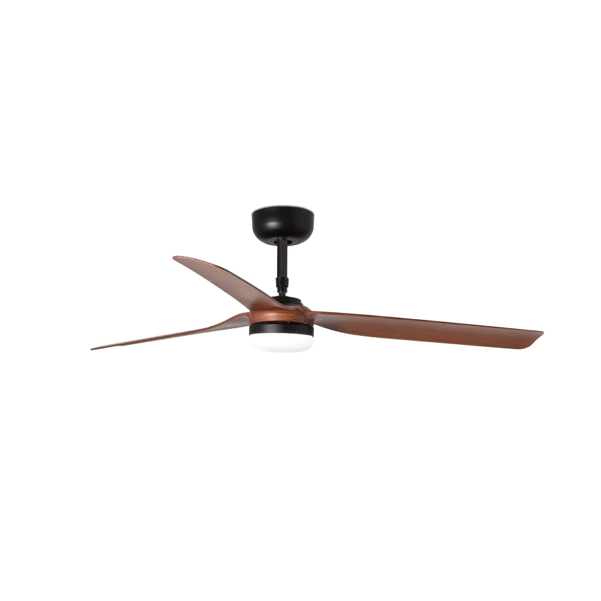 FARO 33817WT-21 - Ventilateur de plafond à intensité variable PUNT M LED/18W/230V marron/noir d. 132 cm Wi-Fi Tuya + Télécommande