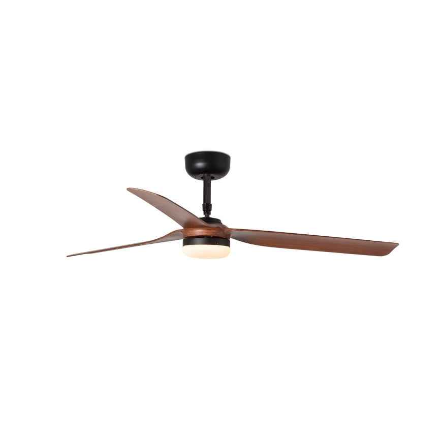 FARO 33817WT-21 - Ventilateur de plafond LED dimmable PUNT M LED/18W/230V marron/noir Ø 132 cm Wi-Fi Tuya + télécommande