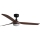 FARO 33817WT1S - Ventilateur de plafond LED dimmable PUNT M LED/18W/230V 2700/3000/4000K Ø 132 cm brun/noir Wi-Fi Tuya + télécommande