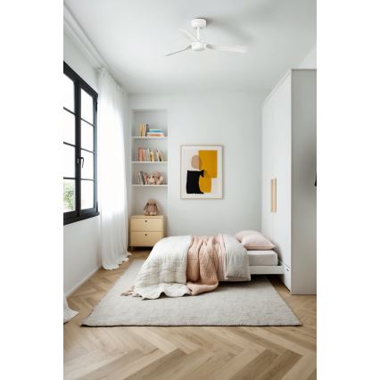FARO 33820 - Ventilateur de plafond MINI PUNT S blanc d. 90 cm + télécommande