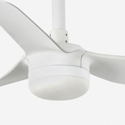 FARO 33820WT-1TW - Ventilateur de plafond MINI PUNT S à intensité variable, LED 10W, 230V, 2700/3000/4000K, blanc, Ø 90 cm, Wi-Fi Tuya + télécommande