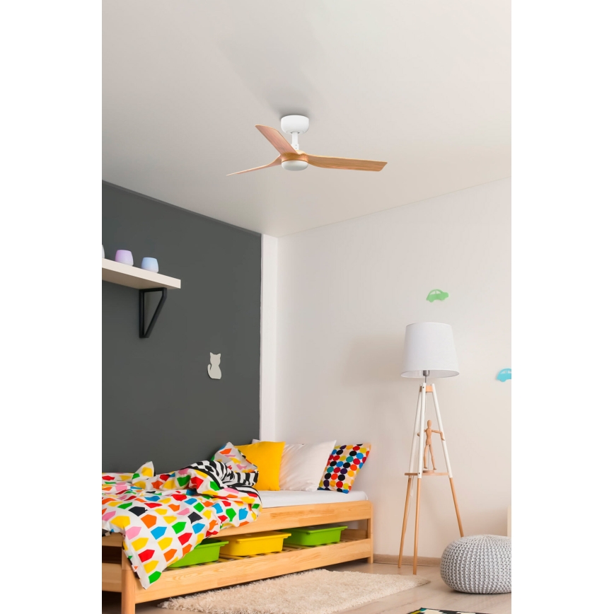 FARO 33821 - Ventilateur de plafond MINI PUNT S marron/blanc d. 90 cm + télécommande