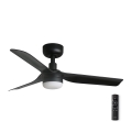 FARO 33822-1TW - LED dimbare plafondventilator MINI PUNT S LED/10W 2700/4000/6000K zwart diameter 90 cm + afstandsbediening