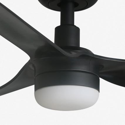 FARO 33822-1TW - LED-dimbare plafondventilator MINI PUNT met LED/10W 2700/3000/4000K zwart Ø 90 cm + afstandsbediening