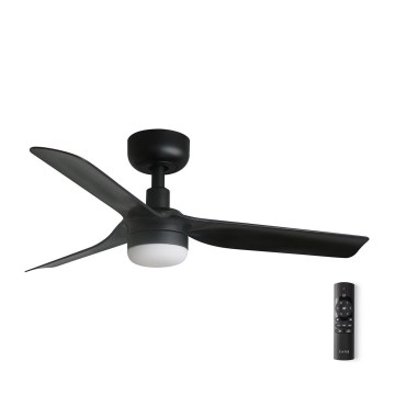 FARO 33822-1TW - Ventilateur de plafond à LED à intensité variable MINI PUNT S LED/10W 2700/3000/4000K noir Ø 90 cm + télécommande