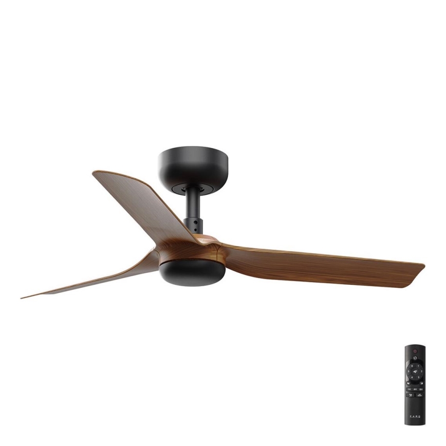 FARO 33823 - Plafondventilator MINI PUNT S bruin/zwart diameter 90 cm + afstandsbediening