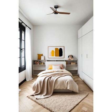 FARO 33823 - Ventilateur de plafond MINI PUNT S marron/noir d. 90 cm + télécommande