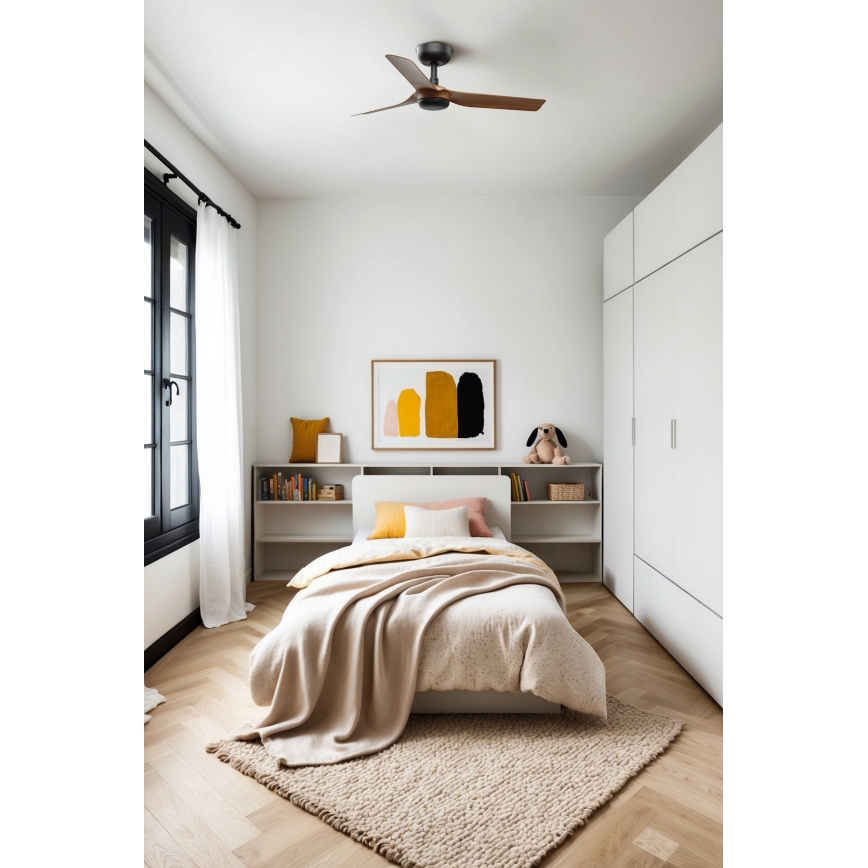 FARO 33823 - Ventilateur de plafond MINI PUNT S marron/noir d. 90 cm + télécommande