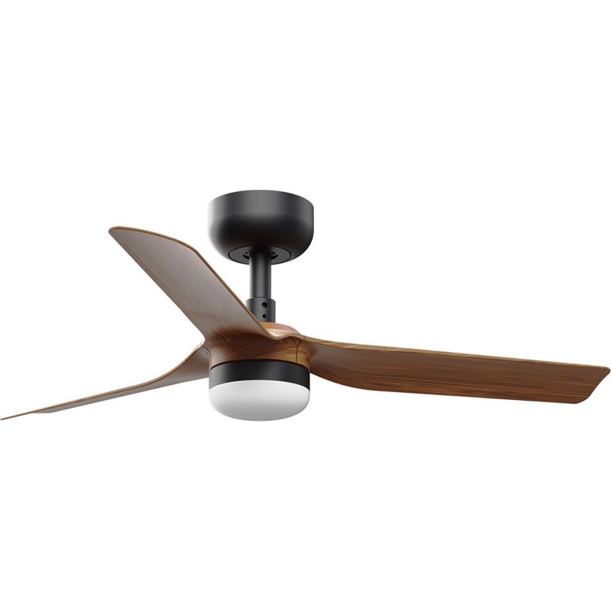 FARO 33823WT-1TW - LED dimbare plafondventilator MINI PUNT S LED/10W/230V 2700/4000/6000K bruin/zwart diameter 90 cm Wi-Fi Tuya + afstandsbediening
