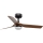 FARO 33823WT-1TW - LED dimbare plafondventilator MINI PUNT S LED/10W/230V 2700/4000/6000K bruin/zwart diameter 90 cm Wi-Fi Tuya + afstandsbediening
