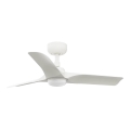 FARO 33824WT1S - Ventilateur de plafond dimmable HEY S LED/10W/230V 2700/3000/4000K Ø 90 cm blanc Wi‑Fi Tuya + télécommande