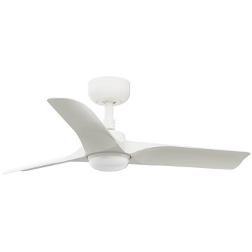 FARO 33824WT1S - Ventilateur de plafond dimmable HEY S LED/10W/230V 2700/3000/4000K Ø 90 cm blanc Wi‑Fi Tuya + télécommande