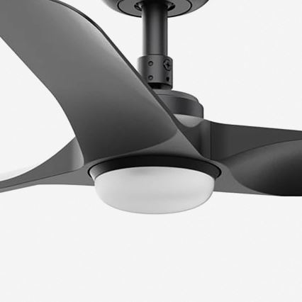 FARO 33825WT-1TW - Ventilateur de plafond à intensité variable HEY S LED/10W/230V 2700/4000/6000K noir d. 90 cm Wi-Fi Tuya + Télécommande