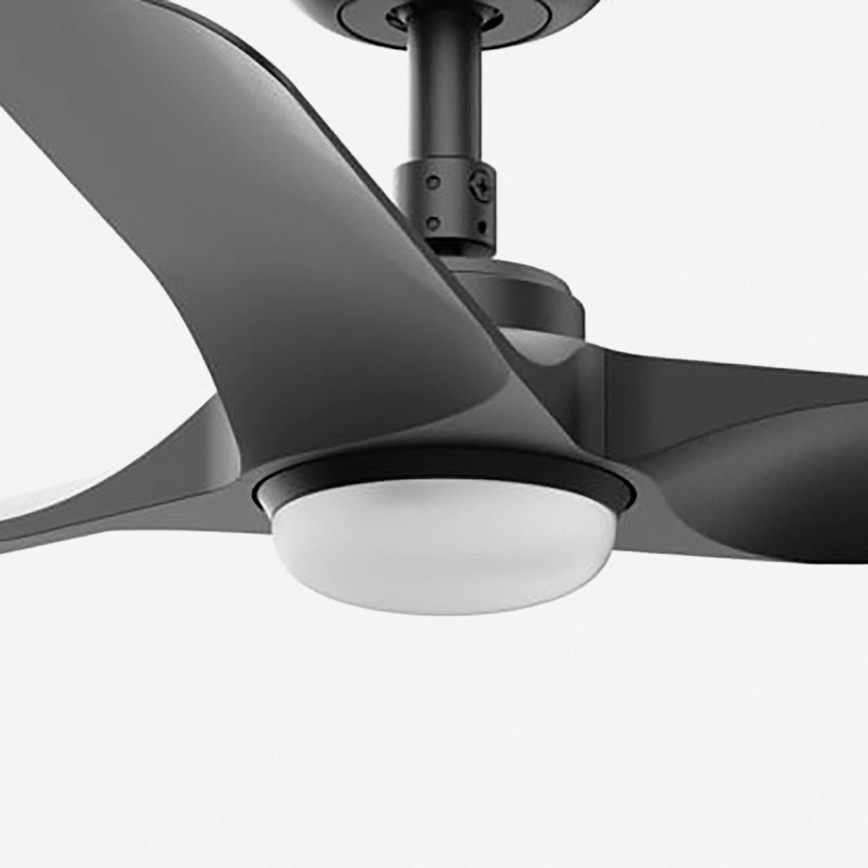 FARO 33825WT1S - Ventilateur de plafond LED dimmable HEY S LED/10W/230V 2700/3000/4000K Ø 90 cm noir Wi-Fi Tuya + télécommande