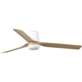 FARO 33829-1TW - Ventilateur de plafond LED dimmable PUNT TUB M LED/18W/230V 2700/3000/4000K Ø 130 cm blanc/marron + télécommande