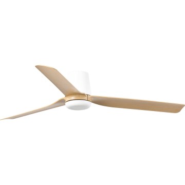 FARO 33829 - Ventilateur de plafond PUNT TUB M marron/blanc d. 130 cm + télécommande